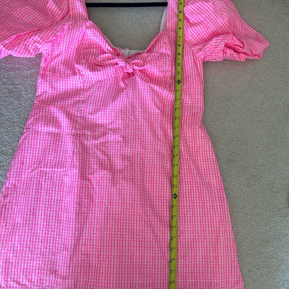 Lilly Pulitzer Nilany Lined Romper Dress Candy Hot Pink Gingham Size 14 EUC - Picture 6 of 8